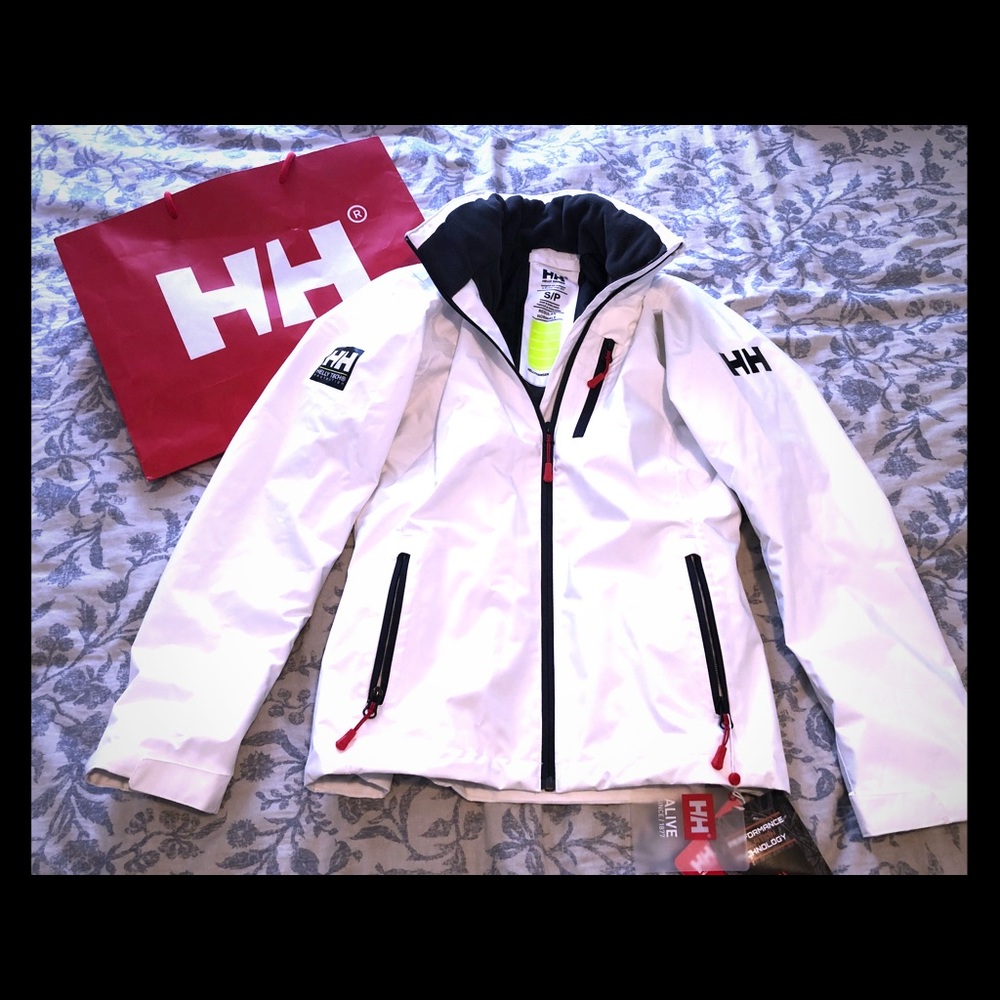 NWT!! White Helly Hansen Hooded Midlayer Jacket